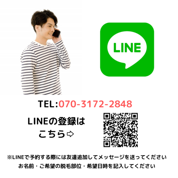 電話かLINEで予約
