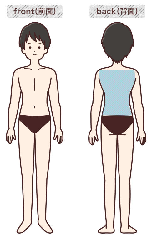 背中の脱毛部位